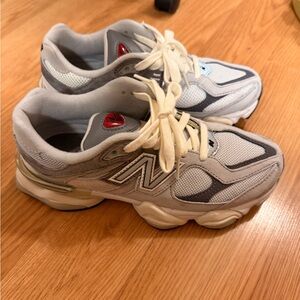 New Balance Gray, White and Cream Chunky Runner